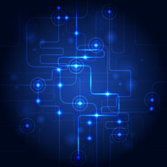 Abstract technology circuit background. Vector illustration.