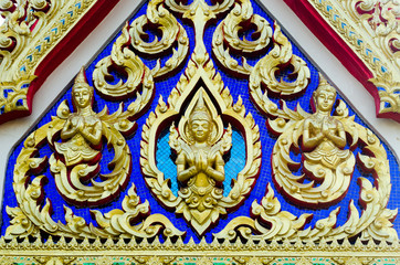 the front of roof Thailand's temple