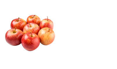 Royal gala apple on white background 