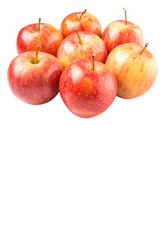 Royal gala apple on white background 