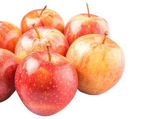 Royal gala apple on white background 