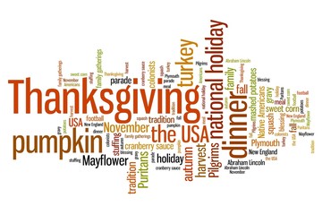 Thanksgiving - word cloud concept