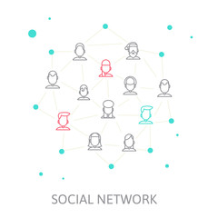 Social Media Circles, Network Illustration, Vector, Icon
