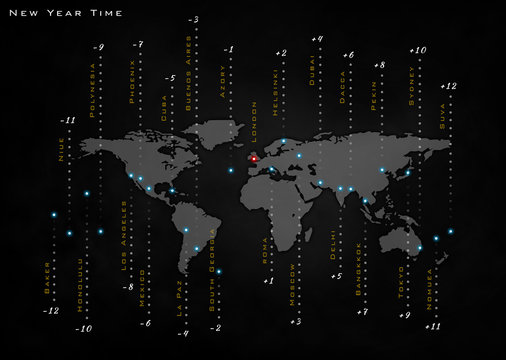 time in the world, greenwich mean time, world map