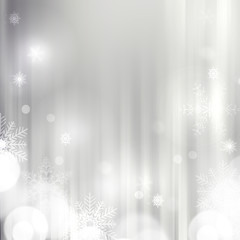 Christmas background with stars and bokeh lights