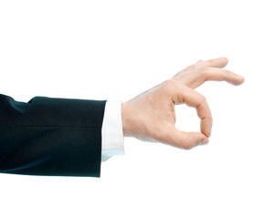 Caucasian male hand composition isolated