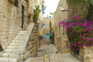 Typical alley in Jaffa, Tel Aviv - Israel