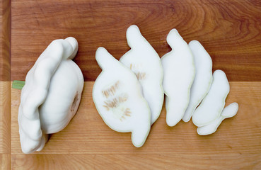 Sliced Pattypan Squash