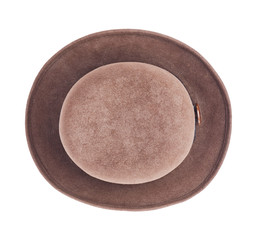 Brown female hat isolated