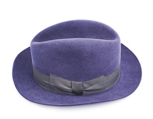 Dark blue hat isolated