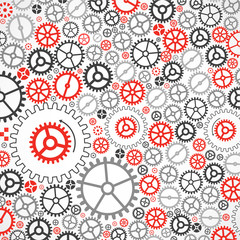 Abstract technological background with various cogwheels