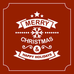 Christmas Retro Typographic Background. Vector