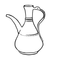 Antique jug, vector illustration