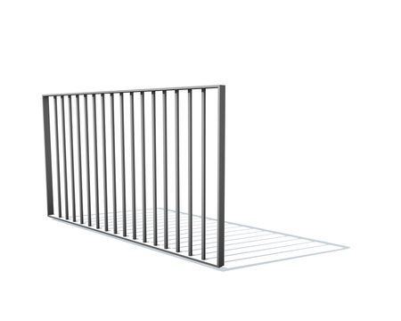 ijzeren hekwerk met spijlen