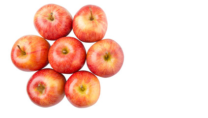Royal gala apple on white background 