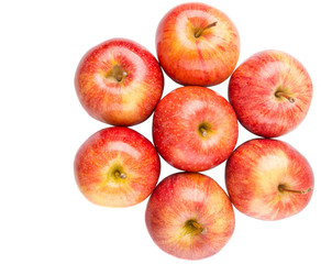 Royal gala apple on white background 