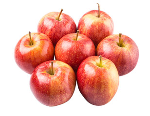 Royal gala apple on white background 