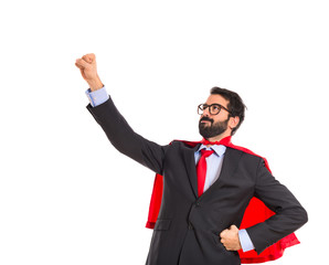 Businessman dressed like superhero © luismolinero