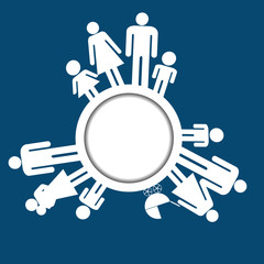 Family icons pictograms