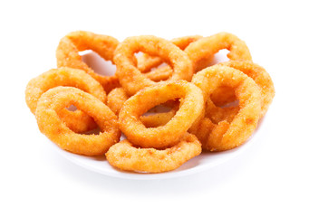 plate of onion rings