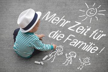 Kinderzeichnung - Mehr Zeit f&uuml;r die Familie!