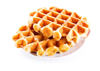 plate of waffles