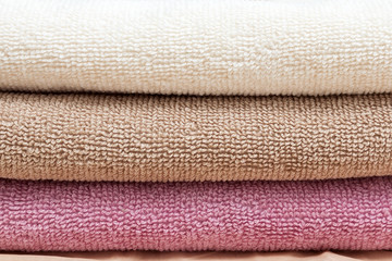 Fototapeta na wymiar Stack of towels as a background