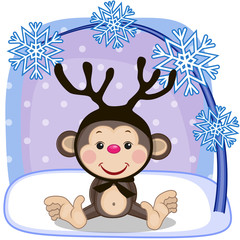 Monkey with antlers