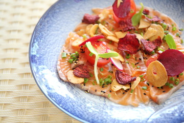 Salmon carpaccio