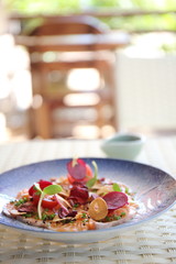 Salmon carpaccio