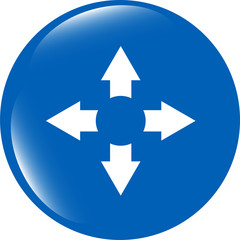 arrow set on web icon (button) isolated on white