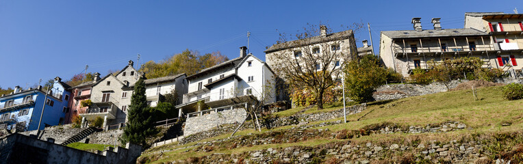 The rural village of Borgnone on Centovalli valley
