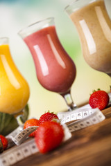 Milk shakes, sport and fitness 