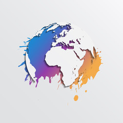 Colorful abstract world symbol