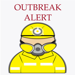 virus illustration over white background