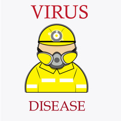 virus illustration over white background