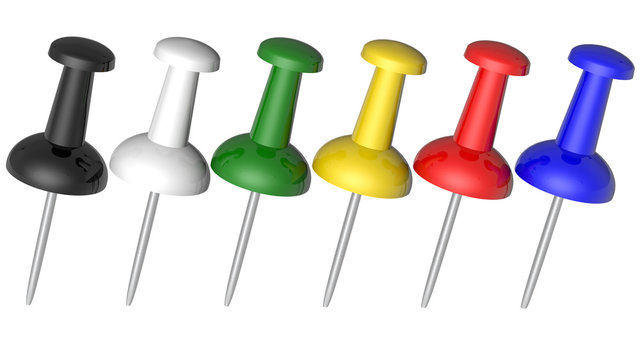 colored pushpins