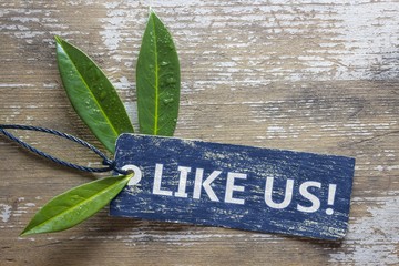 Like us! - on natural label