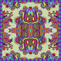 silk neck scarf or kerchief square pattern design