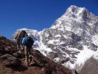 Rolgordijnen Trekking dans l'Himalaya, Khumbu - Népal © Dean Moriarty