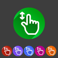 Drag hand flat icon