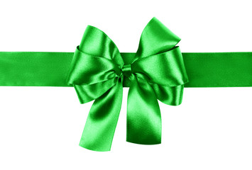 green bow photo made from silk