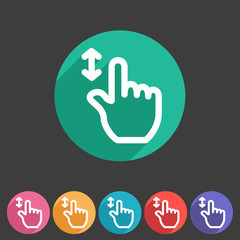 Drag hand flat icon