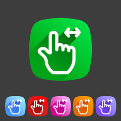 Drag hand flat icon