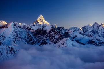 Fotobehang Mount Everest Prachtig landschap van de Himalaya-bergen
