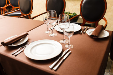 set in restaurant