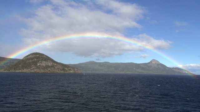 rainbow, landscape