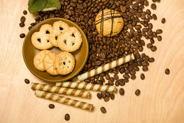 cookies on coffee seeds