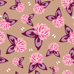 Naklejka na ściany i meble Floral seamless pattern