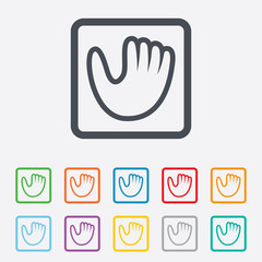 Baseball glove sign icon. Sport symbol.